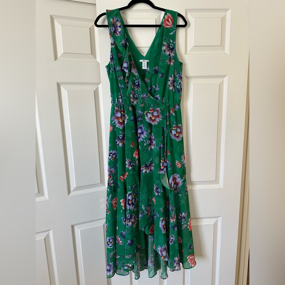 Bar III Green Floral Maxi Dress